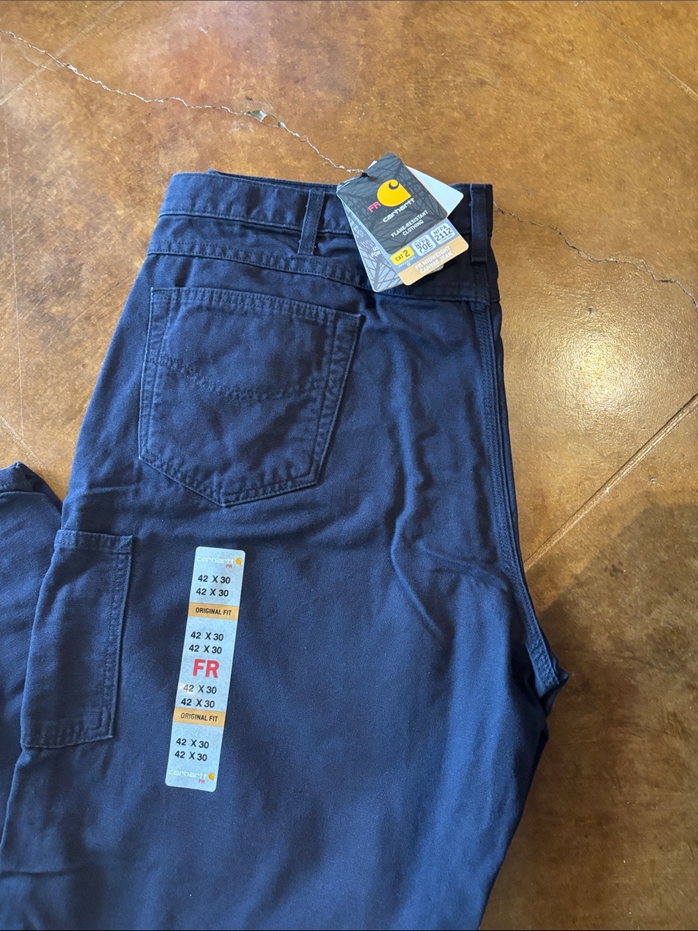 Carhartt Navy Blue Utility Work Pants with Tool Pocket 42x30